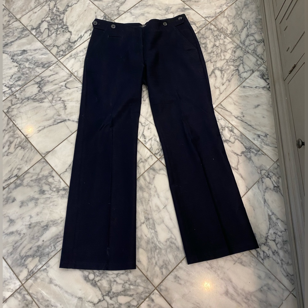 Loft Marisa Trouser Size 6, navy/black pant, very flattering